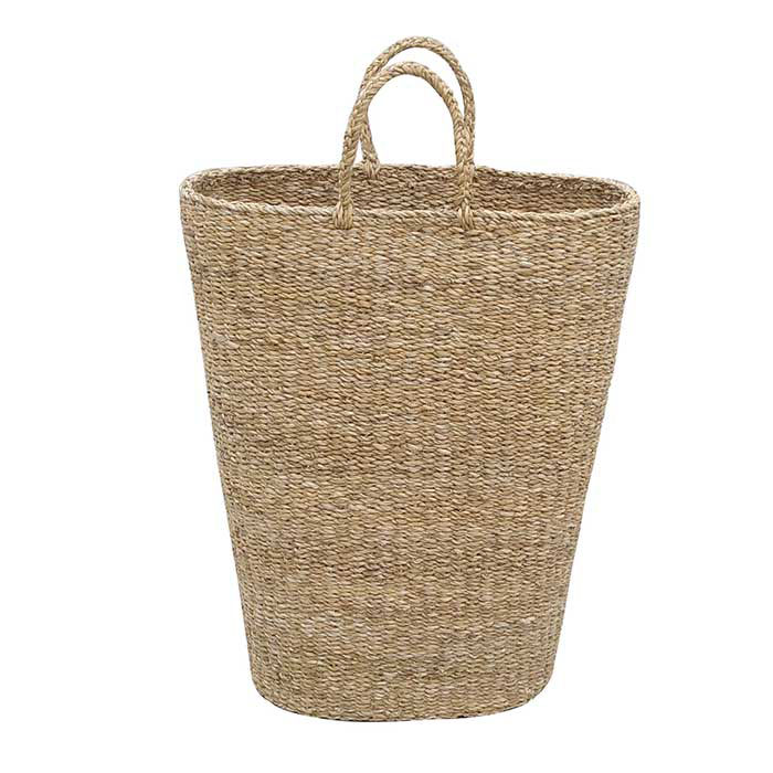 Laundry organizers and woven bread baskets from the Eco Utility collection