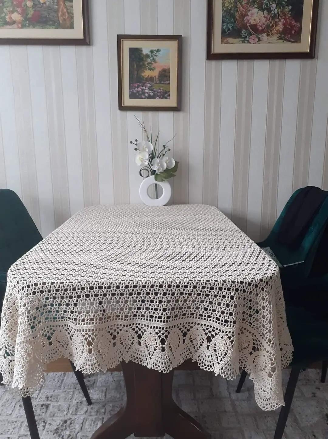 Natural fiber table mat